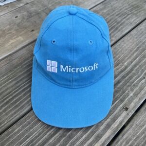 Microsoft Logo Hat Microsoft Entrepreneur Cap Blue Strapback Youth